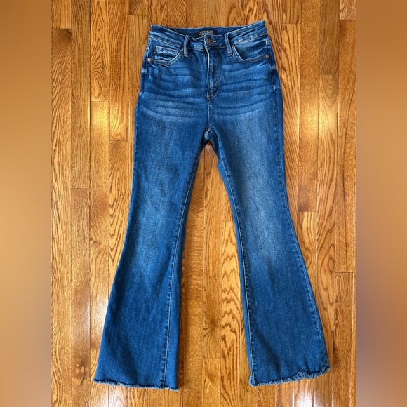 Judy Blue Denim - Women's Control Top Blue Flared Jeans Size 7